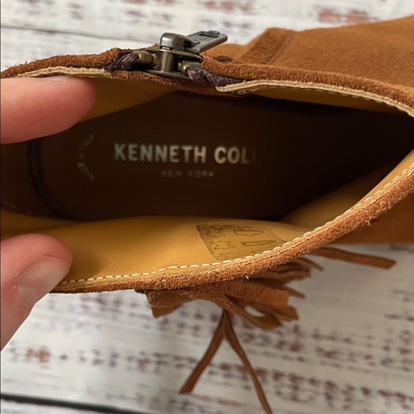 Kenneth Cole Tan Fringe Ankle Booties - Picture 6 of 6